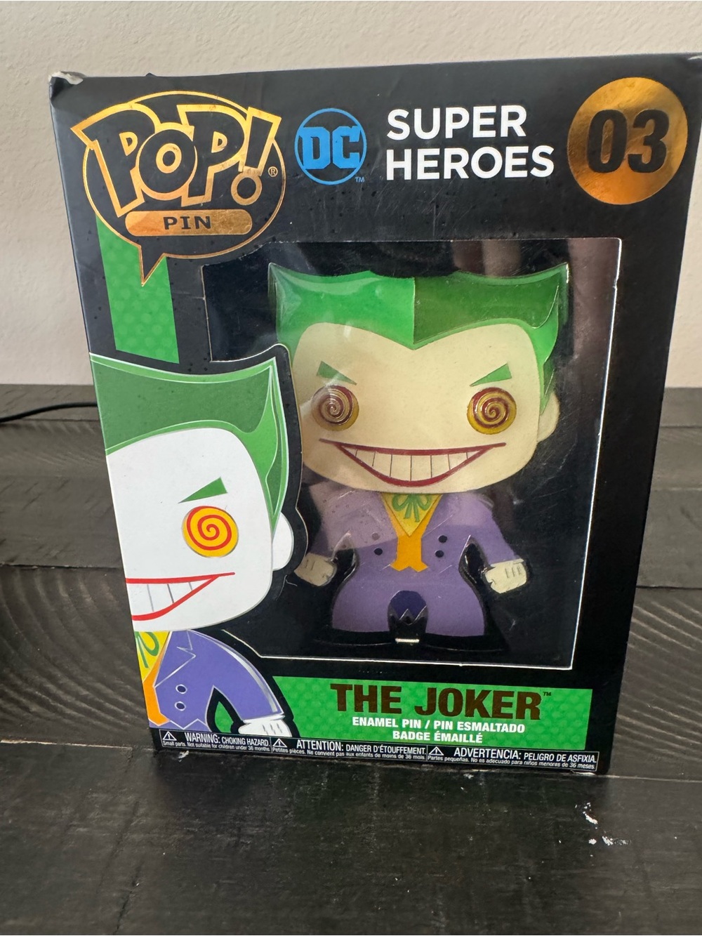 Funko DC Super Heroes The Joker Enamel Pin - Green & Purple